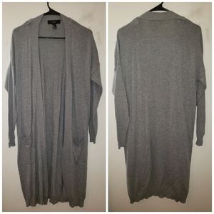 Long gray cardigan